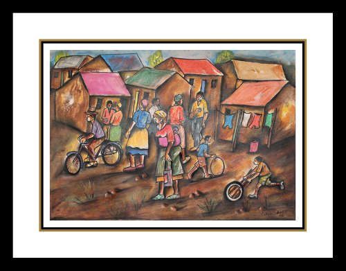 Peter Sibeko - Illustrated Artwork - SOWETO GOLD !!