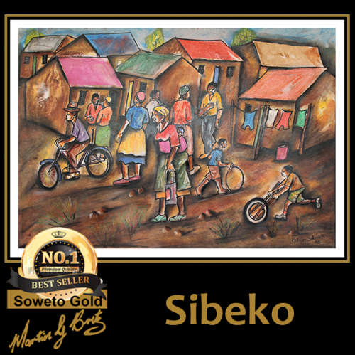 Peter Sibeko - Illustrated Artwork - SOWETO GOLD !!