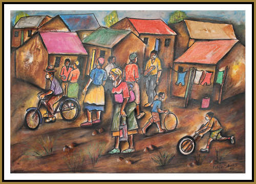 Peter Sibeko - Illustrated Artwork - SOWETO GOLD !!