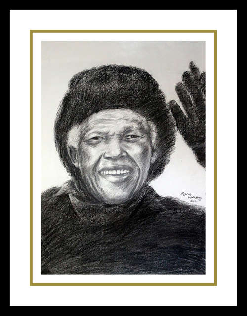 Petros Mwenga ~ Rising Star ~  High US$ Investment Value!! Framed and ready to hang!