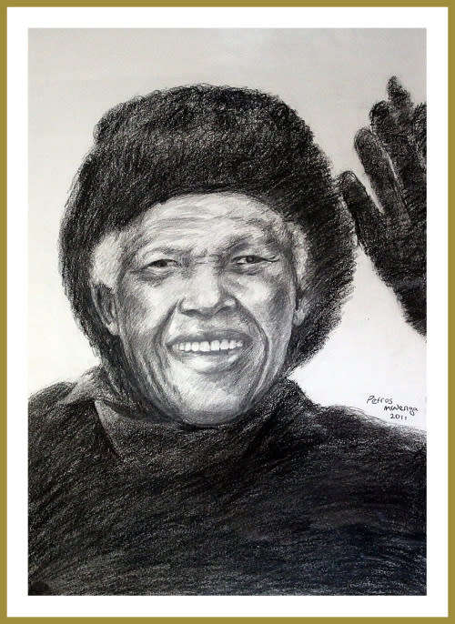 Petros Mwenga ~ Rising Star ~  High US$ Investment Value!! Framed and ready to hang!