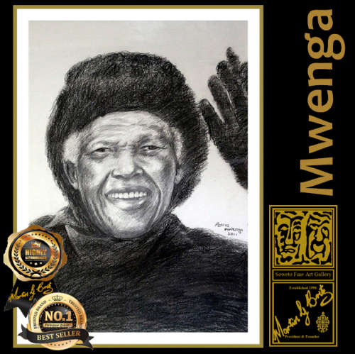 Petros Mwenga ~ Rising Star ~  High US$ Investment Value!! Framed and ready to hang!