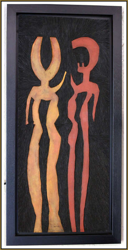Cecil Skotnes -  Hand painted Wood Carving - HIGHLY RECOMMENDED !!