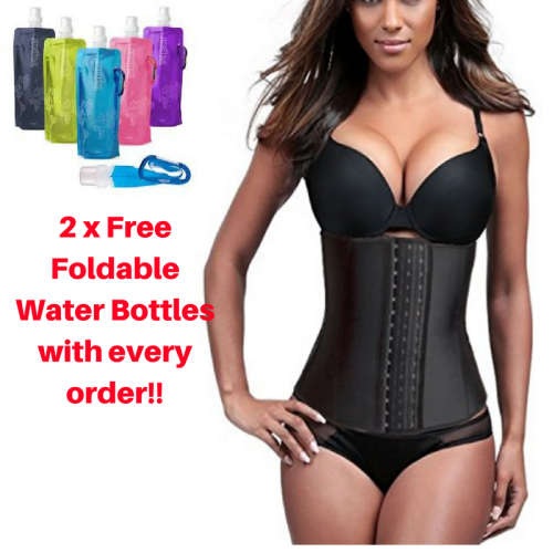100% Latex Waist trainer with 9 Steel bones - Incl Free Gift