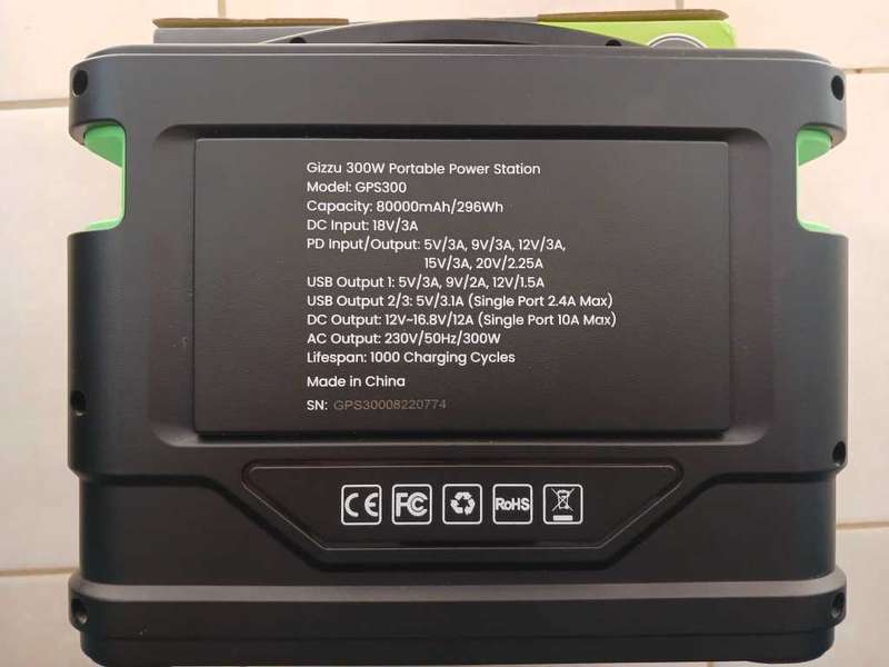 Gizzu 300W 296Wh Portable Power Station