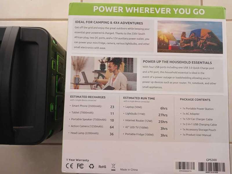 Gizzu 300W 296Wh Portable Power Station