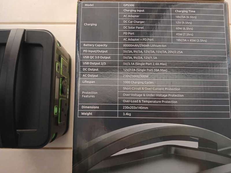 Gizzu 300W 296Wh Portable Power Station