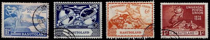 Basutoland 1949 75th Ann of UPU set VFU