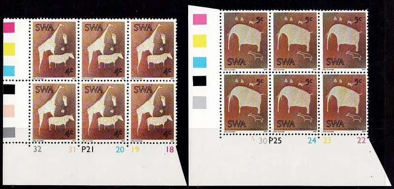 SWA 1974 Twyfelfontein Rock Engravings in Cyl Blks, VF UM