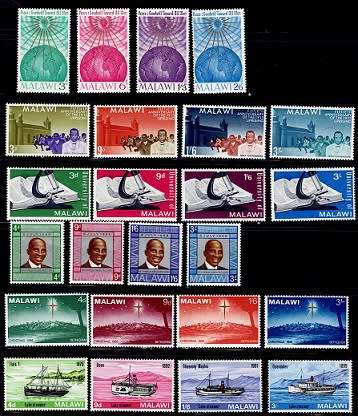 Malawi 1964-67 Six early sets, VF UM