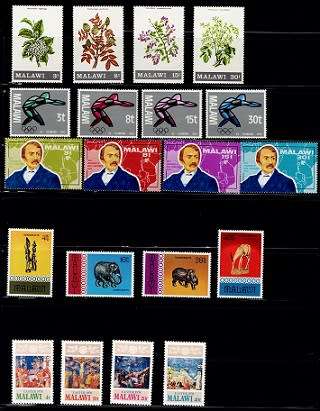 Malawi 1969-78 Selection of sets VF UM