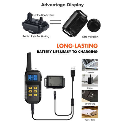 Dog Bark Training Collar with Rechargeable Remote
