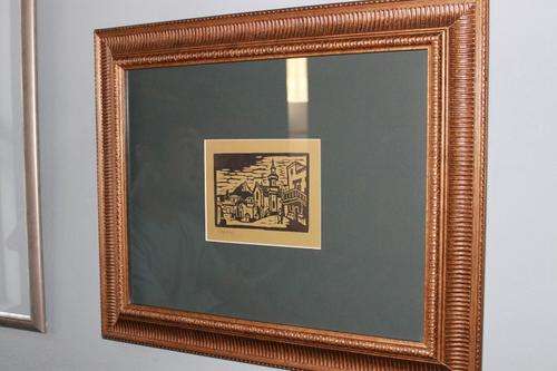 Gregoire Boonzaier "Church Street '71" Framed Linocut