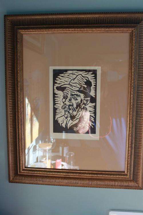 Gregoire Boonzaier "Mogadi Boom" Framed Linocut