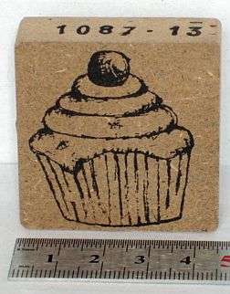 Rubber Craft Stamps - Cup Cake 1