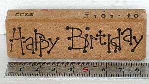 Rubber Craft Stamps - Happy Birthday