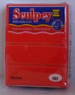 Sculpey 111 Polymer Clay - Red Hot Red