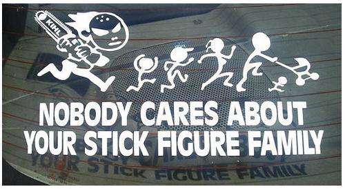 Nobody cares about your stick figure family