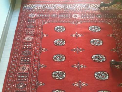 Persian rug Stunning Mori Bokhara red 2by 1.45 m