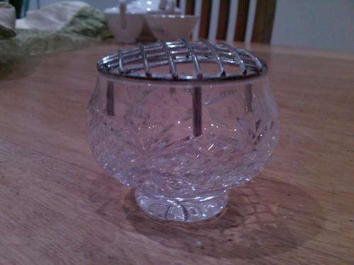 Crystal rose bowl