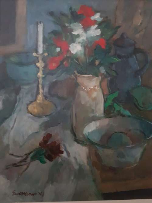 Eben van der merwe oil on board