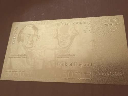.9999 FIFTY POUND PURE GOLD FOIL NOTE ! AMAZING GIFT! UNIQUE!