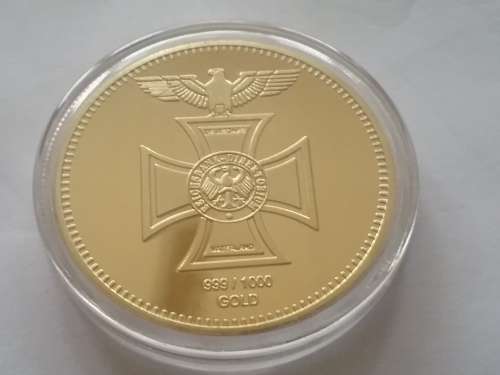 1872 ** REICHSBANK DIREKTORIUM *** VATERLAND ** GOLD CLAD 999/1000. ENCAPSULATED. + FREE SILVER CLAD
