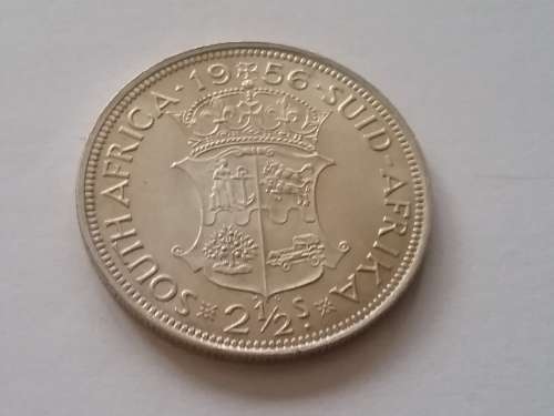 SILVER 1956 TWO AND A HALF SHILLING (2/6-) *** ALMOST UNCIRCULATED CONDITION ***