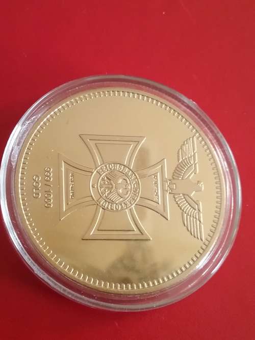1871 REICHSBANK DEUTSCHES REICH*** 999/1000 GOLD CLAD. ENCAPSULATED. ONLY 1 LEFT.