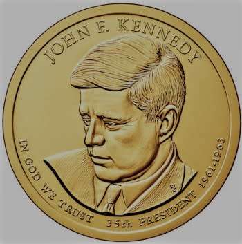 John F. Kennedy Presidential $1 Dollar Coin as issued by the US Mint UNCIRCULATED & ENCAPSULATED