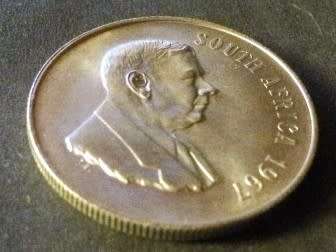 80% SILVER 1967 ENGLISH  H F VERWOERD R1 SEALED IN CAPSULE.   HIGHLY GRADEABLE COIN ******.