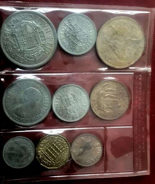 1953 COMPLETE UNCIRCULATED GREAT BRITAIN COIN SET. SEALED.