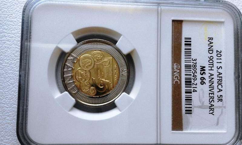 MINT STATE - MS 66 - SA RESERVE BANK 90th BIRTHDAY 2011 R5 COIN - GRADED BY NGC. RARE ITEM.