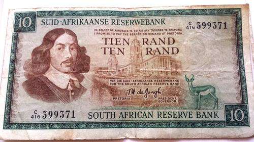 R10 TW de JONGH NOTE IN EXCELLENT CONDITION - SERIAL NO.C416-399371.