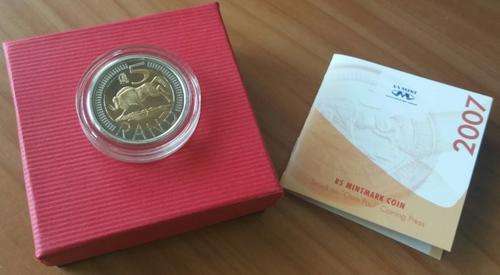 CW. RARE 2007 - OOM PAUL CW MINTMARK R5 - IN SA MINT BOX AS ISSUED - PROOF COIN IN CAPSULE. LAST FEW