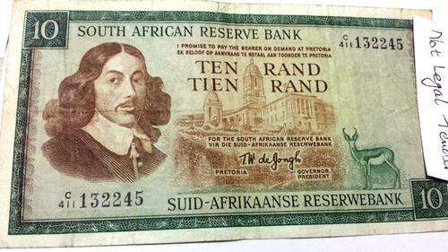 R1 START! TW DE JONGH R10 NOTE IN FAIRLY EXCELLENT CONDITION -  NOT LEGAL TENDER