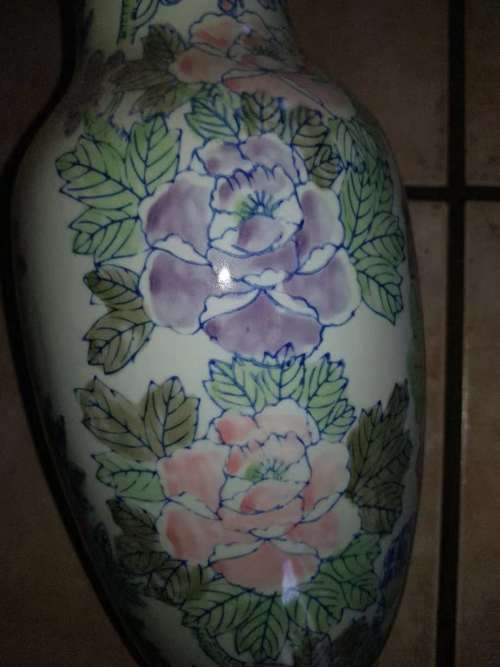 Chinese flower vase 35cm high* flower*ceramics*oriental style* 35cm high