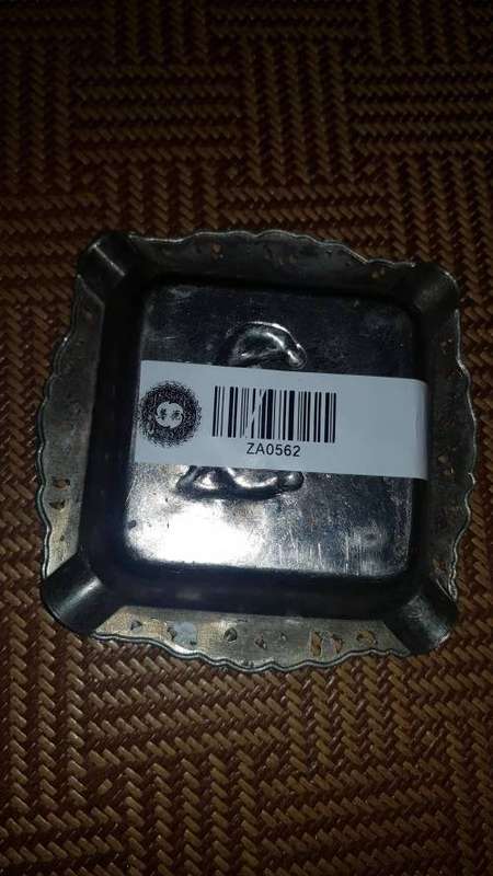 Antique Ornate Victorian 1890s Dutch Street Scene Repoussé Silver Plated Ashtray