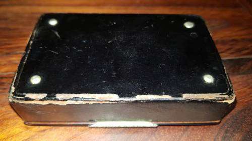 antique smoking cigarette wooden box