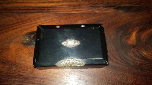 antique smoking cigarette wooden box