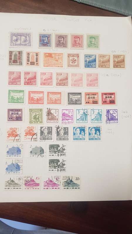 CHINESE STAMPS PAGES FROM 1949 ISSUED 3 PAGES