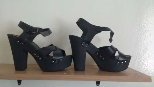 Black Open High Heels