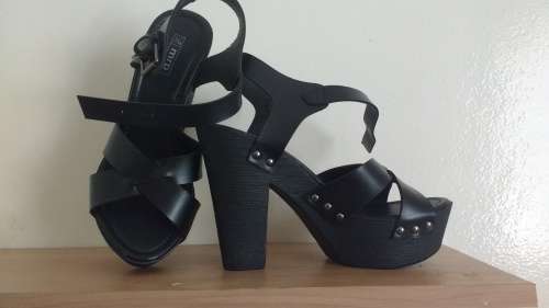 Black Open High Heels