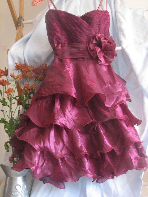 Purple Formal Layered Frilly Dress
