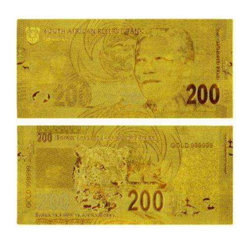 PURE 24K GOLD PLATED NELSON MANDELA Notes