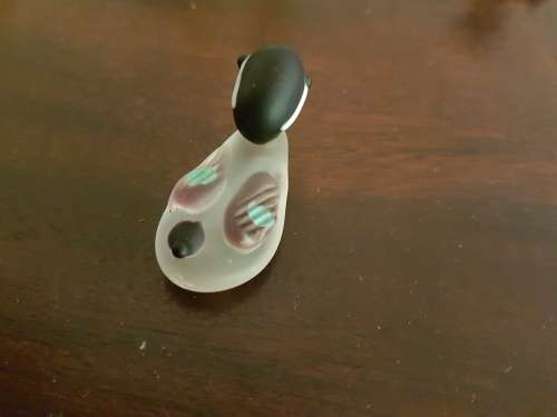 frosted glass miniature duck