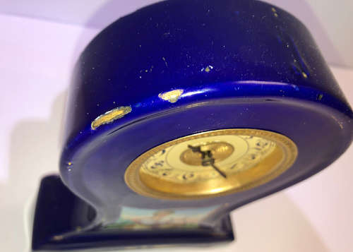 ANTIQUE PORCELAIN MANTEL CLOCK