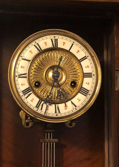 ANTIQUE HAC SOLID WOOD WALL CLOCK EARLY 1900S