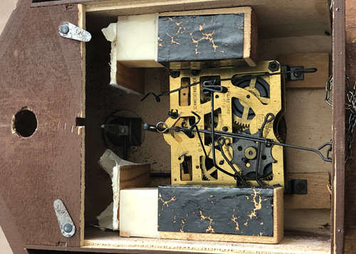 VINTAGE HUNTER CUCKOO CLOCK, BLACK FOREST, FOR SPARES OR REPAIRS