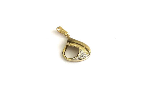9 ct Solid Gold Pendant with 3 diamonds
